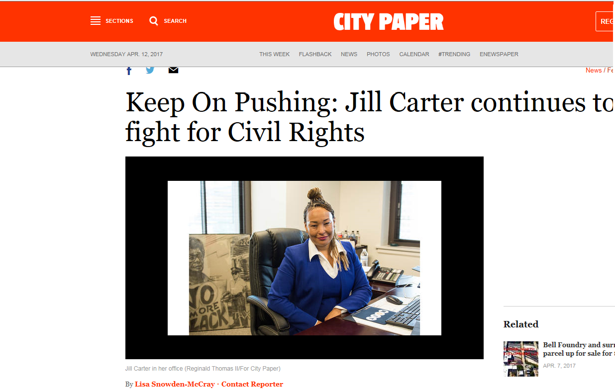 City Paper Article on Director Jill P. Carter